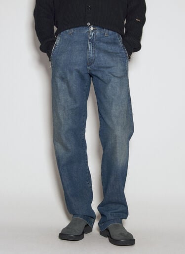 스트레이트 레그 진 MM6 Maison Margiela 스트레이트 레그 진 블루 mmm0155009