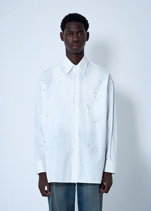 MM6 Maison Margiela Paint Residue Shirt White mmm0160002
