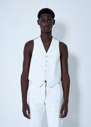 MM6 Maison Margiela Half Painted Vest White mmm0160003