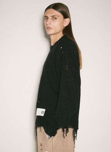 Duck Knit Sweater Maison Mihara Yasuhiro Duck Knit Sweater Black mmy0158006