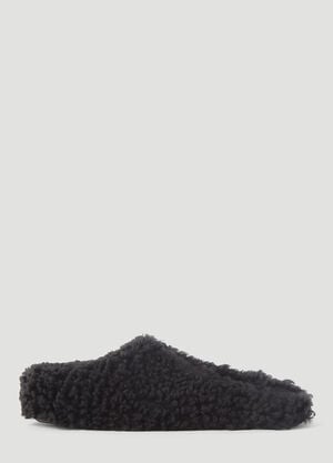 Marni Shearling Fussbett Slippers Black mni0146032