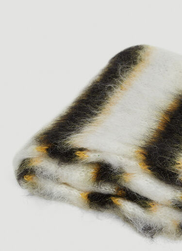 Marni Fuzzy 条纹围巾 白 mni0149018