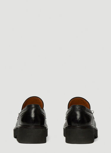 Marni 피어스드 페니 로퍼 블랙 mni0149024