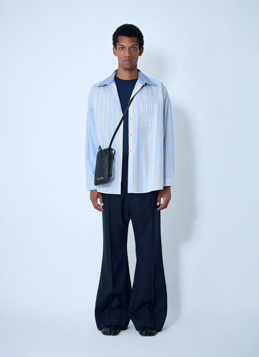 Marni Striped Button-Down Shirt Light Blue mni0161001