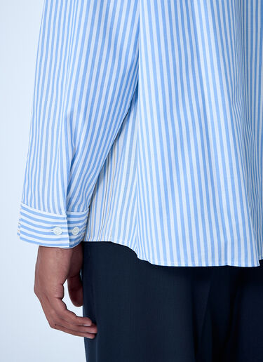 Marni Striped Button-Down Shirt Light Blue mni0161001