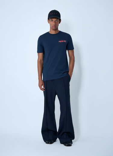 Marni Logo Motif T-Shirt Navy mni0161004