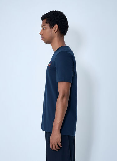 Logo Motif T-Shirt Marni Logo Motif T-Shirt Navy mni0161004