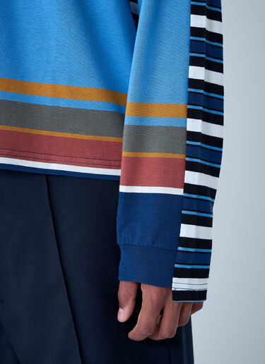 Striped Logo Motif T-Shirt Marni Striped Logo Motif T-Shirt Blue mni0161005