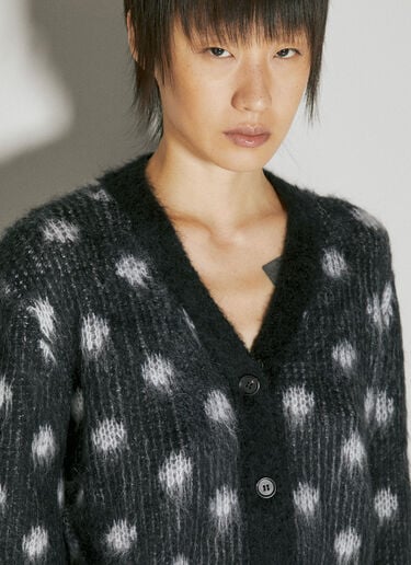Marni Polka Dot Knit Cardigan Black mni0254001