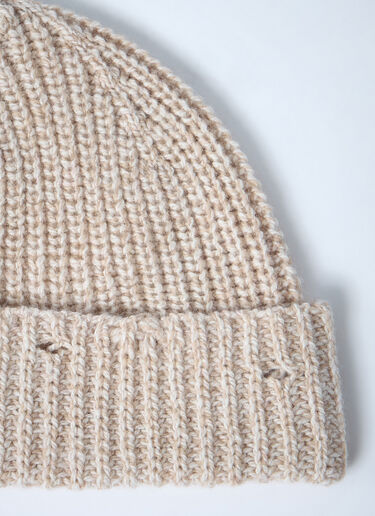 Logo Motif Beanie Hat Marni Logo Motif Beanie Hat Beige mni0261010