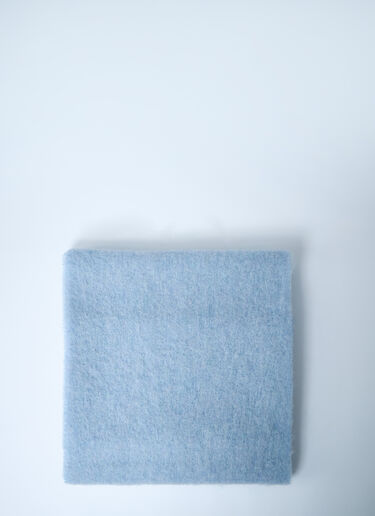 Marni Fringed Wool Scarf Light Blue mni0261011