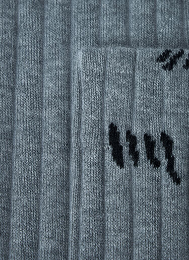 Marni Logo Motif Socks Grey mni0261012