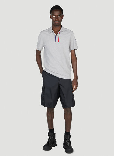 Moncler 로고 패치 폴로 셔츠 그레이 mon0151016