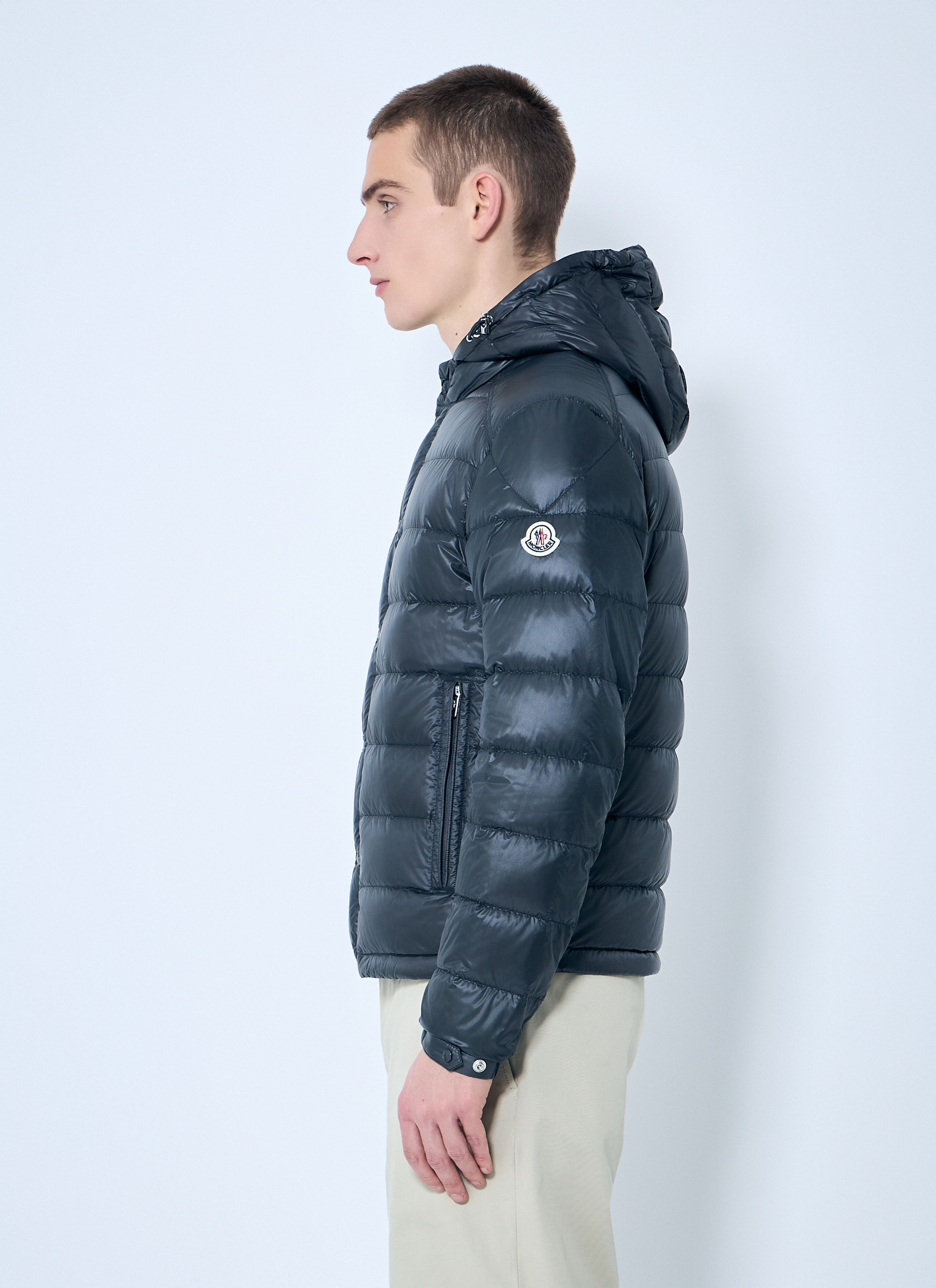 Moncler Men's' Gliere Hooded Short Down Jacket in Black | LN-CC®