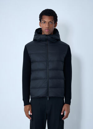 Moncler Quilted Knit Hooded Cardigan Black mon0161018