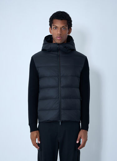 Quilted Knit Hooded Cardigan Moncler Quilted Knit Hooded Cardigan Black mon0161018