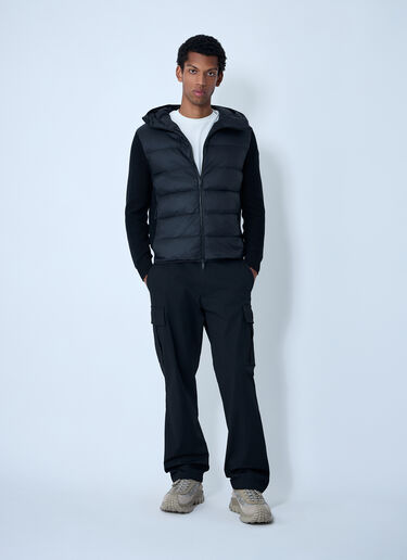 Quilted Knit Hooded Cardigan Moncler Quilted Knit Hooded Cardigan Black mon0161018