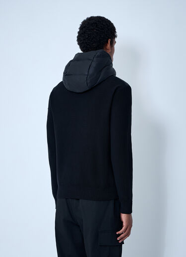 Quilted Knit Hooded Cardigan Moncler Quilted Knit Hooded Cardigan Black mon0161018