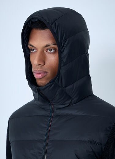 Moncler Quilted Knit Hooded Cardigan Black mon0161018