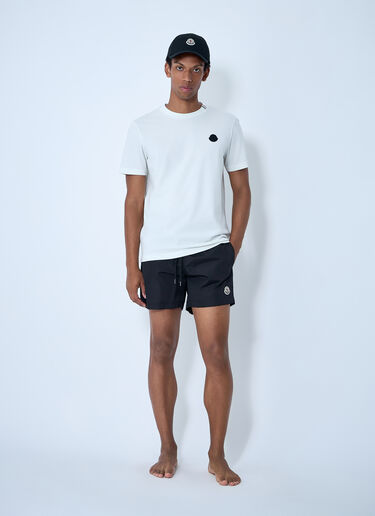 Moncler Logo Patch Swim Shorts Black mon0161025