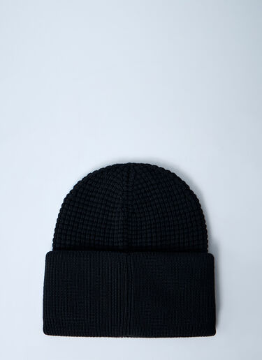 Logo Motif Beanie Hat Moncler Logo Motif Beanie Hat Black mon0161036