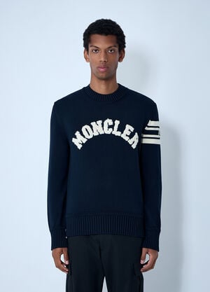 Moncler Logo Motif Sweater Navy mon0161038