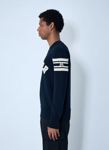 Moncler Logo Motif Sweater Navy mon0161038