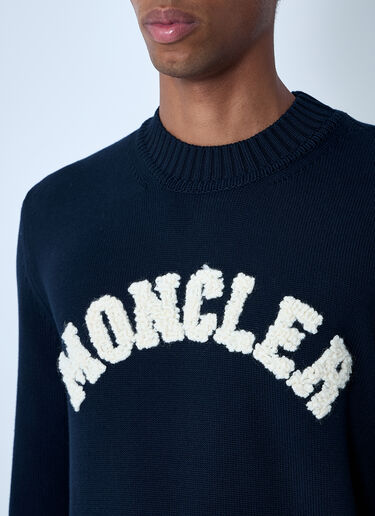 Moncler Logo Motif Sweater Navy mon0161038
