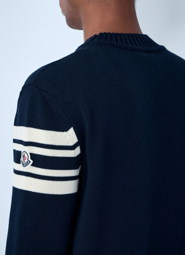 Moncler Logo Motif Sweater Navy mon0161038