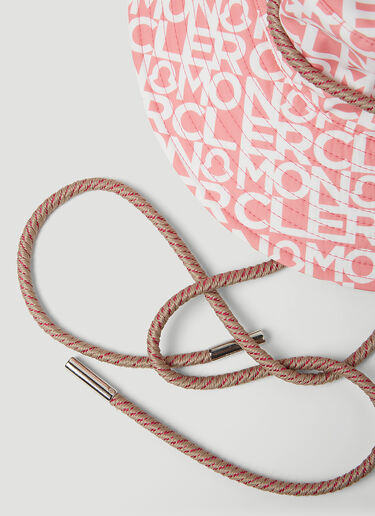 Moncler 徽标印花宽檐帽 粉色 mon0252026