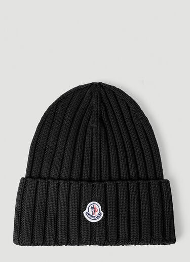 Moncler 徽标贴饰无檐便帽 黑色 mon0253029
