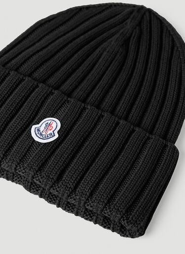 Moncler 徽标贴饰无檐便帽 黑色 mon0253029