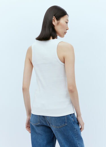 Logo Embroidery Tank Top Moncler Logo Embroidery Tank Top White mon0256025