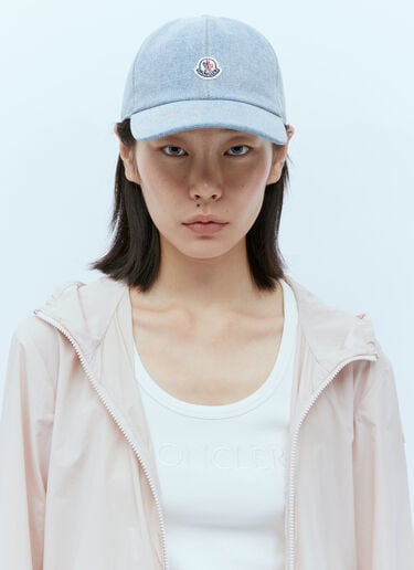Moncler 로고 패치 데님 베이스볼 캡 블루 mon0256034