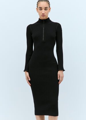Moncler Knit Midi Dress Black mon0258031