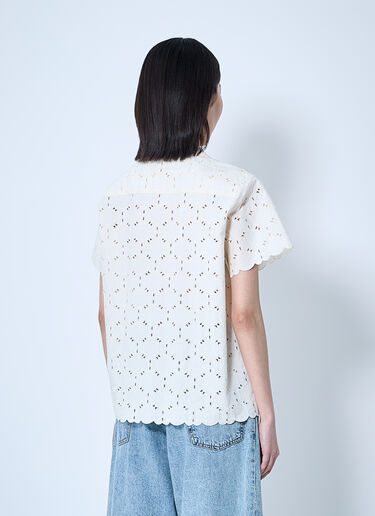 Lace Button-Down Shirt Moncler Lace Button-Down Shirt White mon0260017