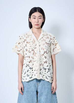 Moncler Short Sleeve Button-Down Shirt White mon0260018