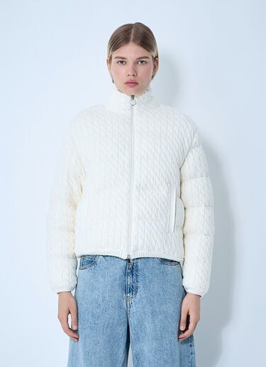Moncler Padded Cabel Cardigan Beige mon0261012