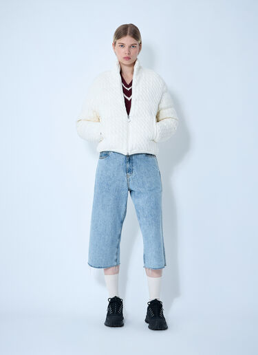 Padded Cabel Cardigan Moncler Padded Cabel Cardigan Beige mon0261012