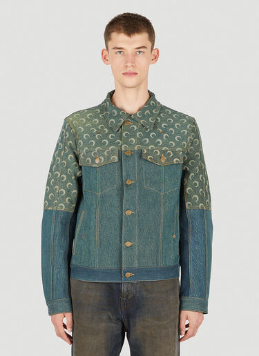 Marine Serre Moon Denim Jacket Green mrs0150001