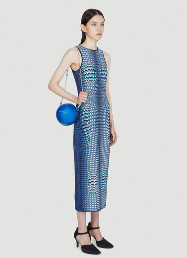 Moonfish Skin Jacquard Dress Marine Serre Moonfish Skin Jacquard Dress Blue mrs0244001