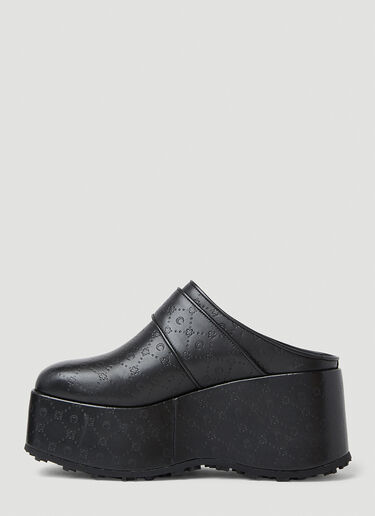 Monogram Platform Mules Marine Serre Monogram Platform Mules Black mrs0252042