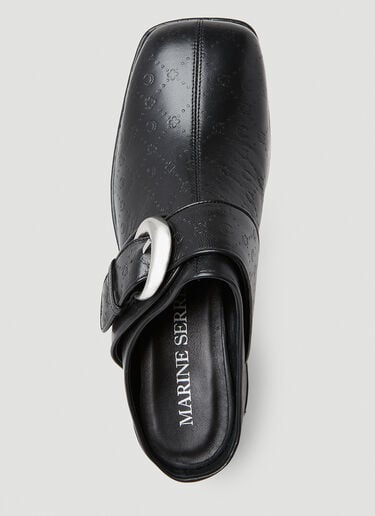 Monogram Platform Mules Marine Serre Monogram Platform Mules Black mrs0252042