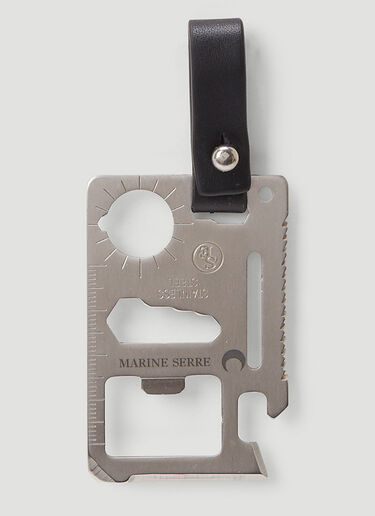 Marine Serre Survival Card Talisman Keychain Silver mrs0343021