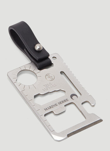 Marine Serre Survival Card Talisman Keychain Silver mrs0343021