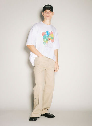 오버사이즈 그래픽 티셔츠 Martine Rose 오버사이즈 그래픽 티셔츠 화이트 mtr0358007
