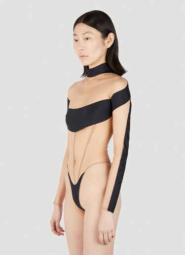 Mugler 컷아웃 일루전 바디슈트 블랙 mug0251033