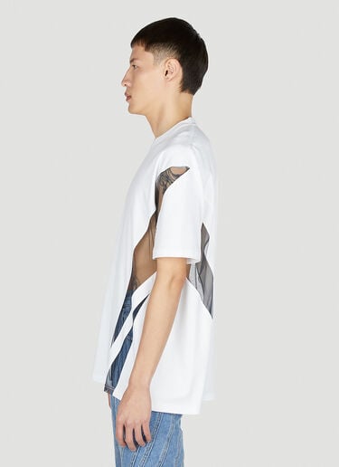 Sheer Panel T-Shirt Mugler Sheer Panel T-Shirt White mug0351002