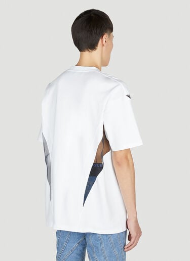 Sheer Panel T-Shirt Mugler Sheer Panel T-Shirt White mug0351002