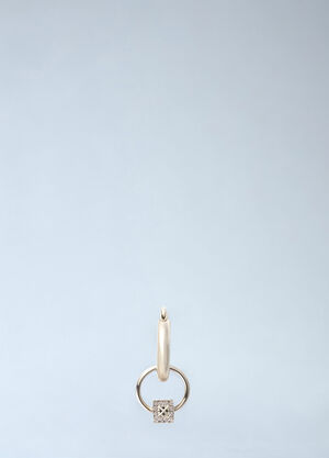 Off-White Mini Dice Mono Hoop Earring Silver ofw0160100
